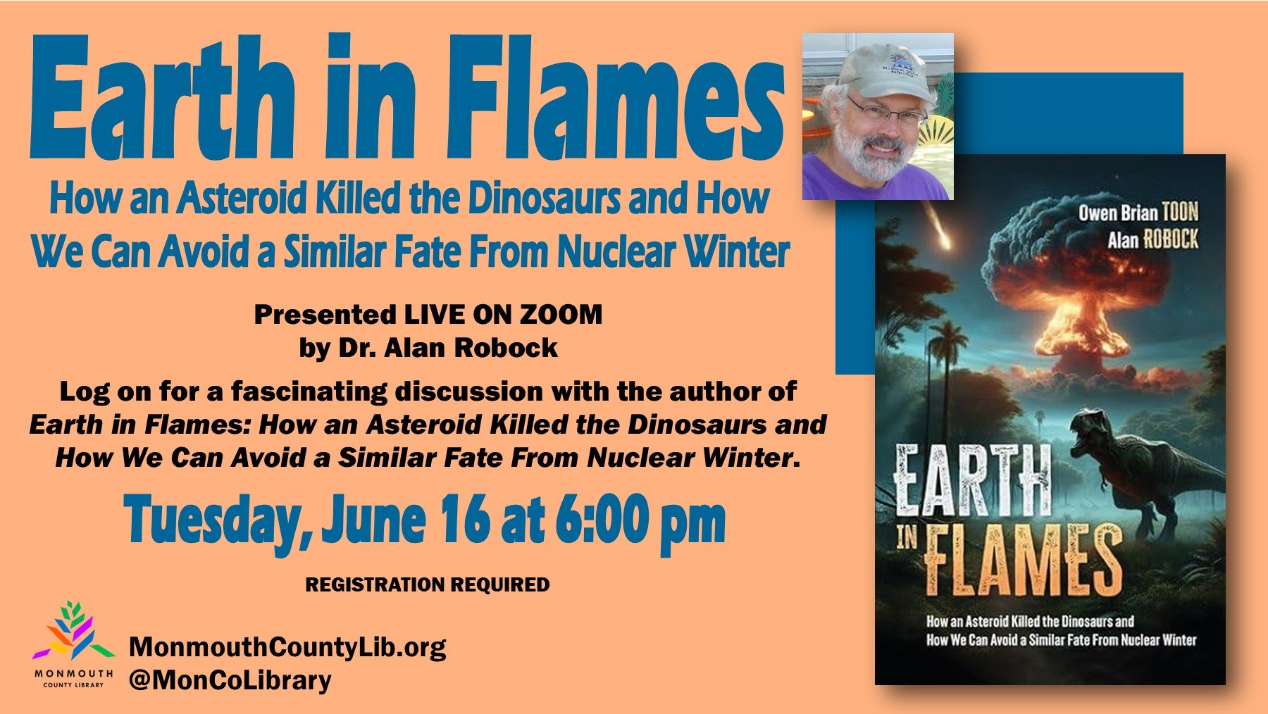 Discussion on asteroid impacts and nuclear winter, June 16 at 6:00 PM