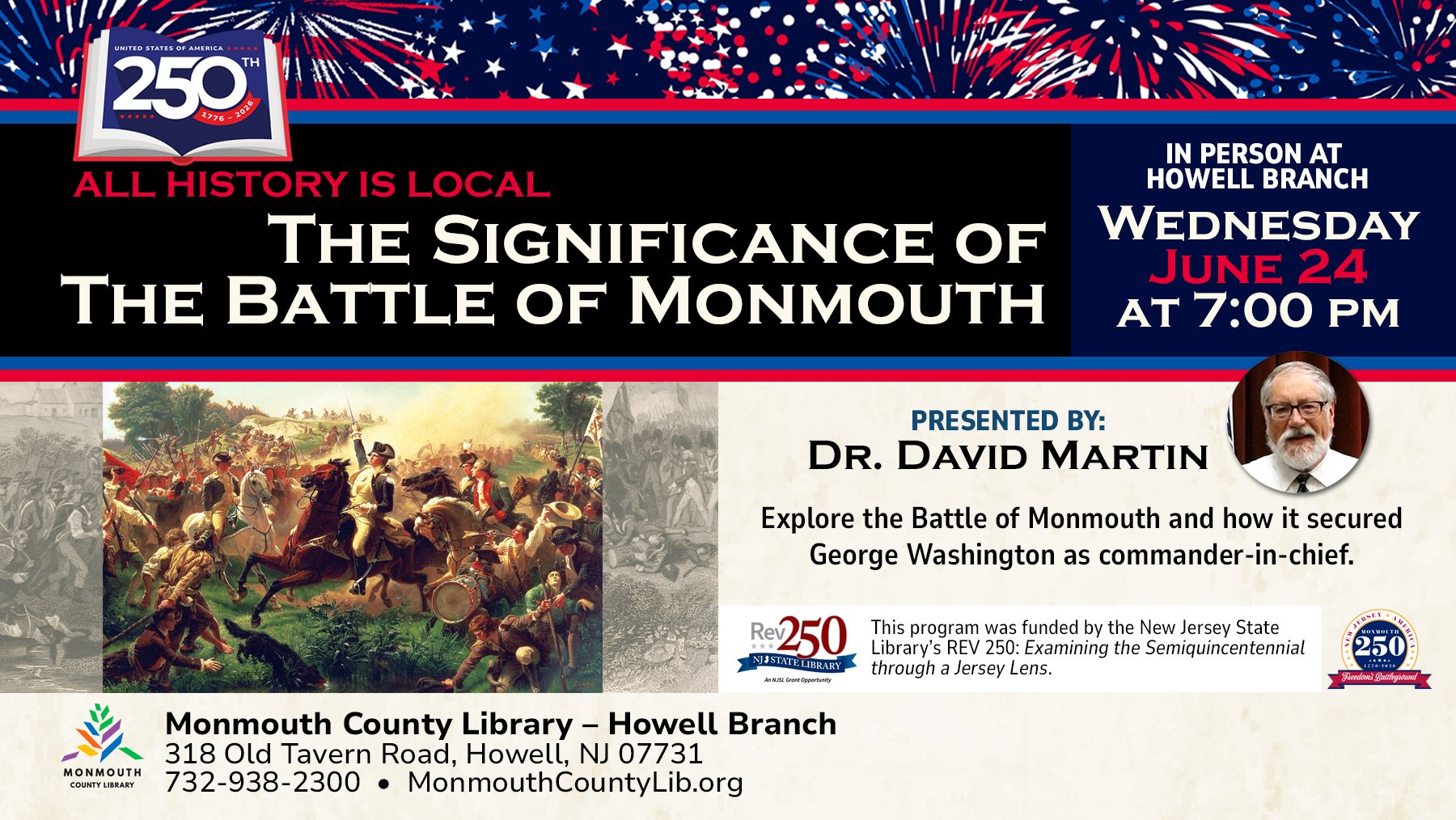 Event poster for the significance of the Battle of Monmouth
