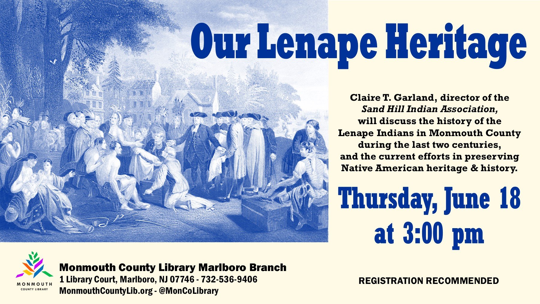 Discussion on Lenape heritage and history at Monmouth County Library